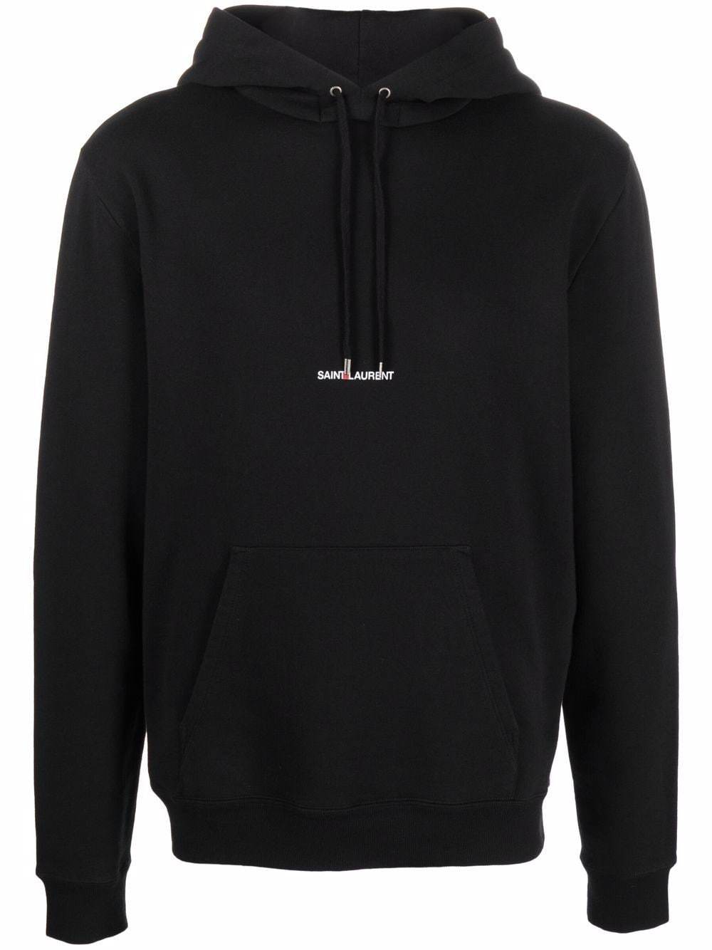 Saint laurent logo print hoodie on sale