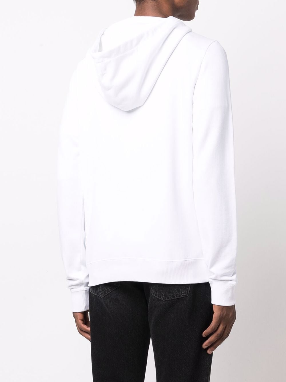 Saint Laurent logo-print hoodie blanc - Lothaire boutiques