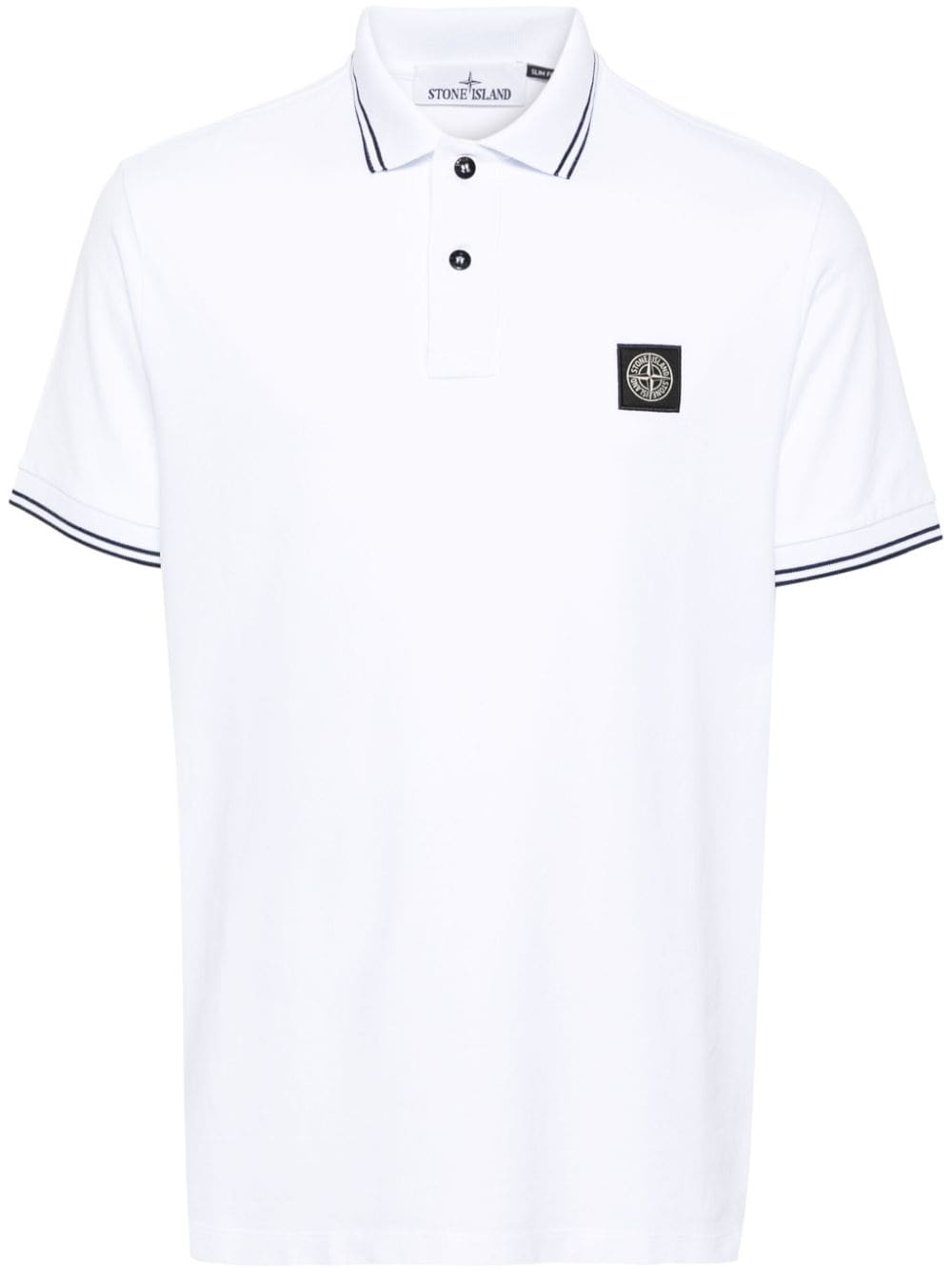 Stone Island - Polo en coton white Compass - Lothaire