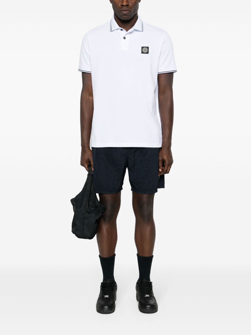 Stone Island - Polo en coton white Compass - Lothaire