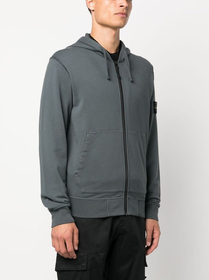 Stone Island Sweat à capuche zippé Lead Grey - Lothaire