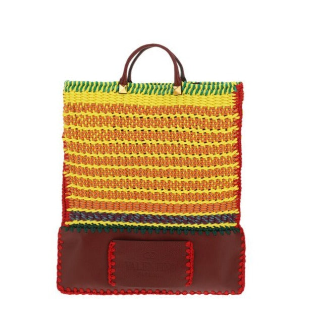 Valentino Garavani - Cabas plat Crochet Bags en tissu - Lothaire boutiques