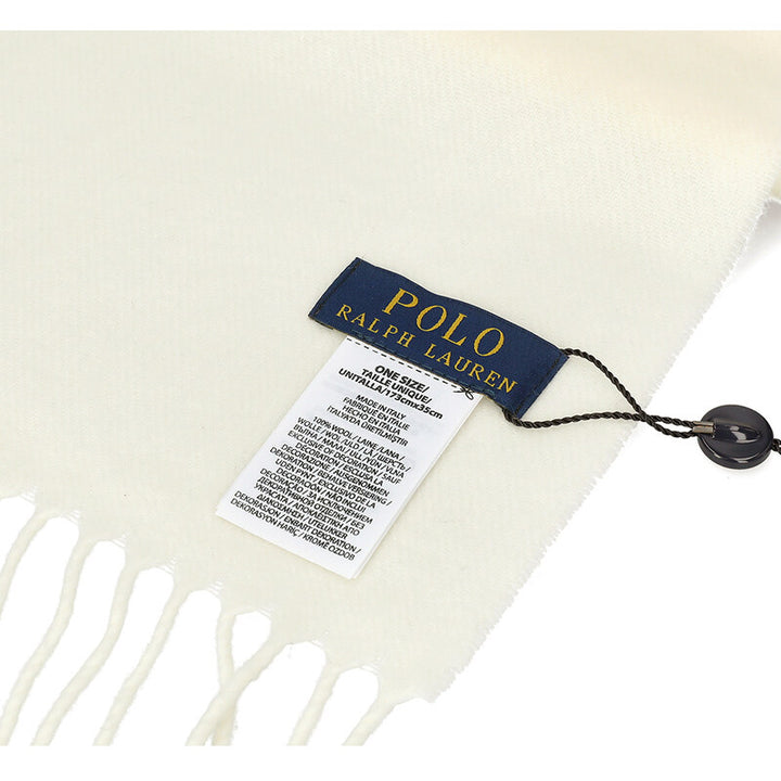 POLO RALPH LAUREN – Écharpe en laine à logo Pony Crème