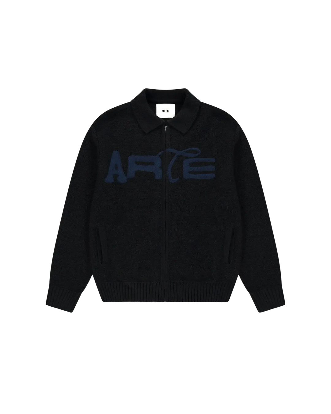 ARTE - Cardigan zippé Stencil Noir