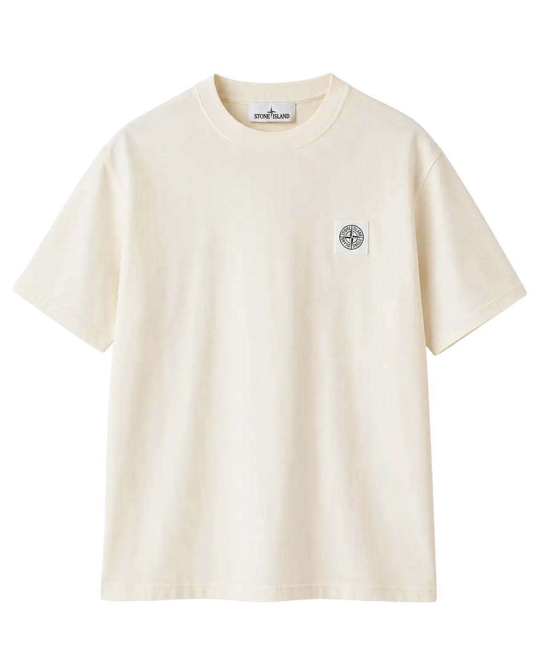 STONE ISLAND - T-shirt en Coton Ivoire