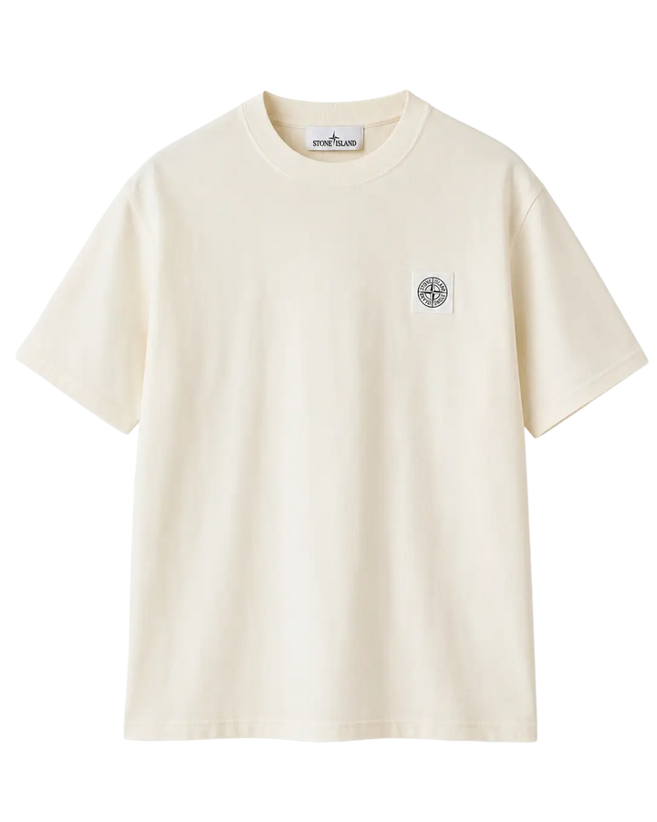 STONE ISLAND - T-shirt en Coton Ivoire