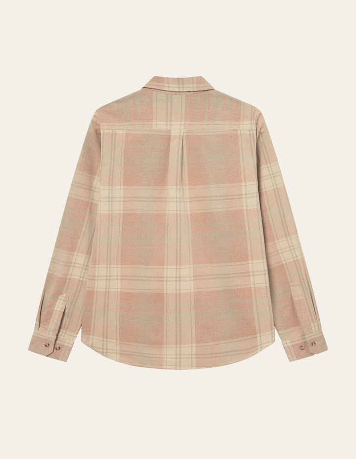 LES DEUX - Kash Check Corduroy Shirt Beige sable