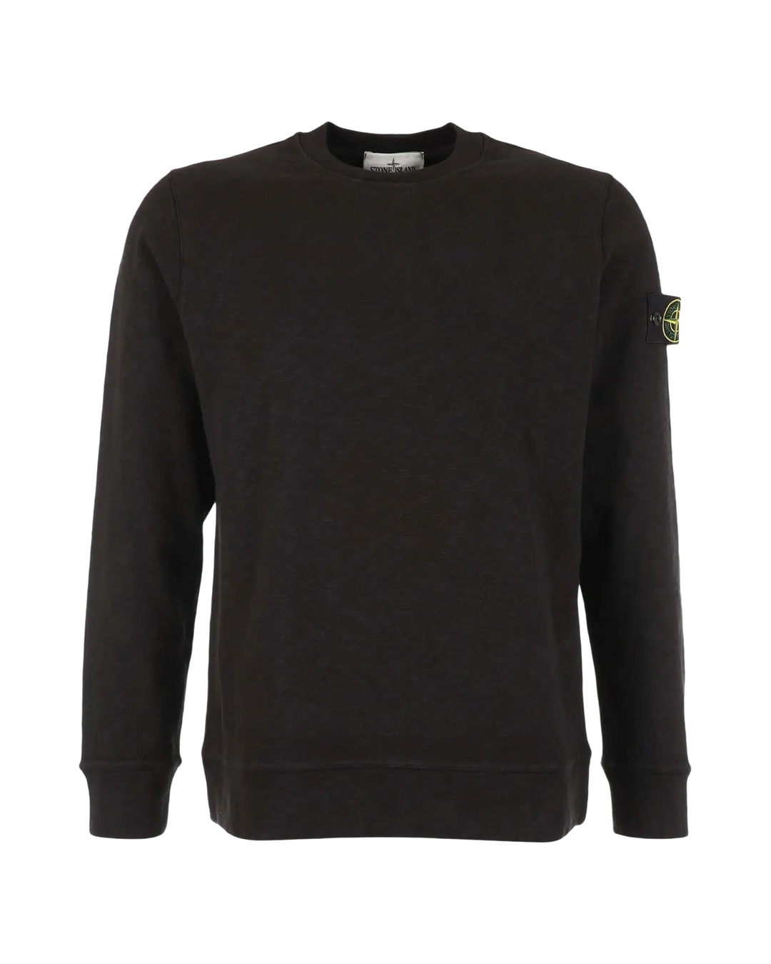 STONE ISLAND - Sweat-shirt Slub en coton Noir