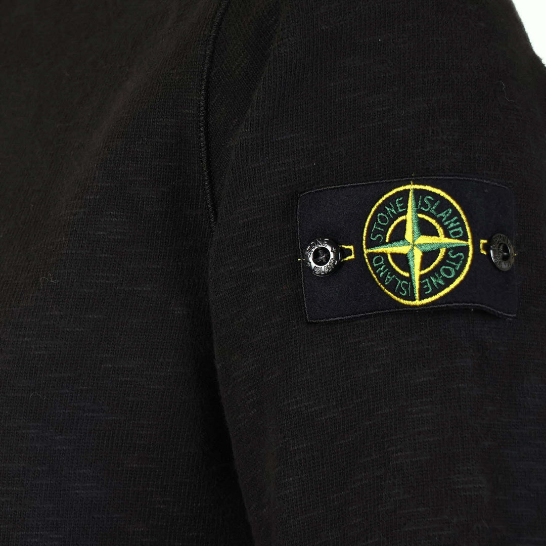 STONE ISLAND - Sweat-shirt Slub en coton Noir