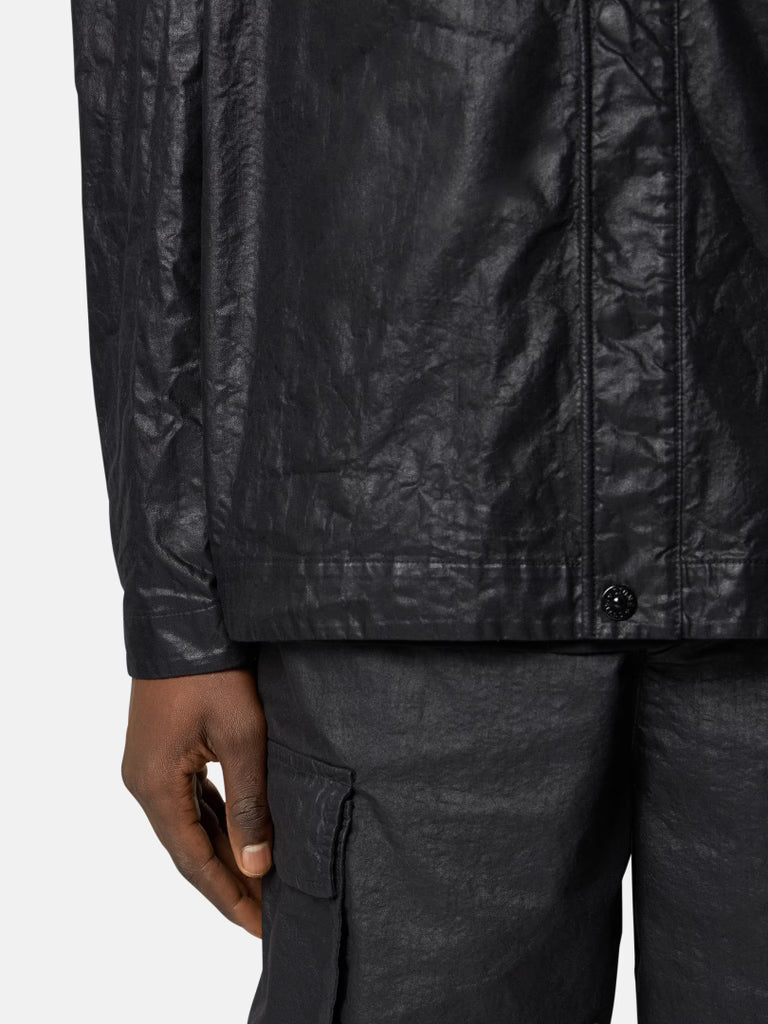 STONE ISLAND - Comfort-fit Overshirt with Pocket Noir