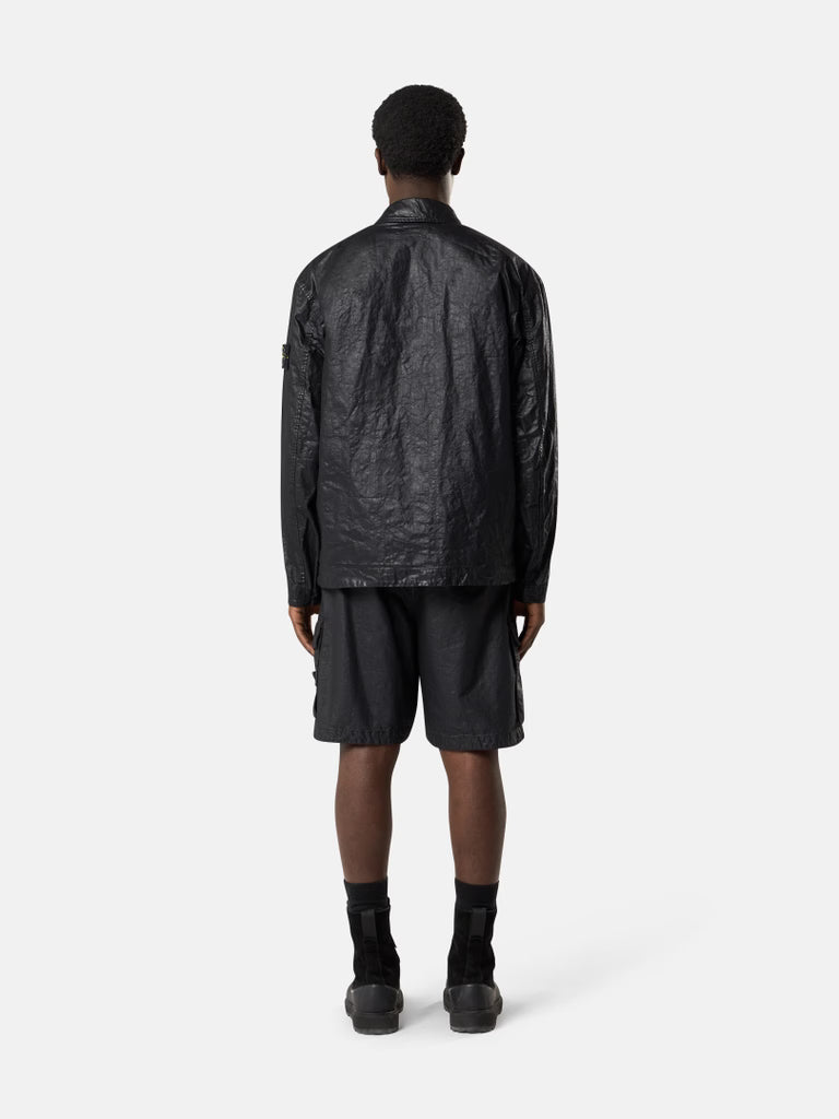 STONE ISLAND - Comfort-fit Overshirt with Pocket Noir