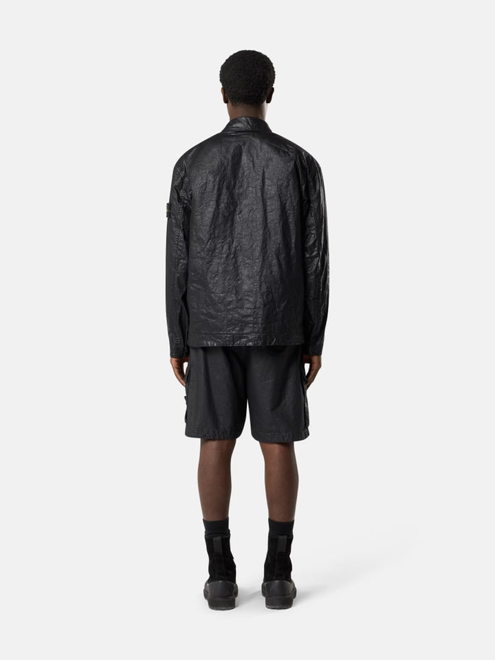 STONE ISLAND - Comfort-fit Overshirt with Pocket Noir