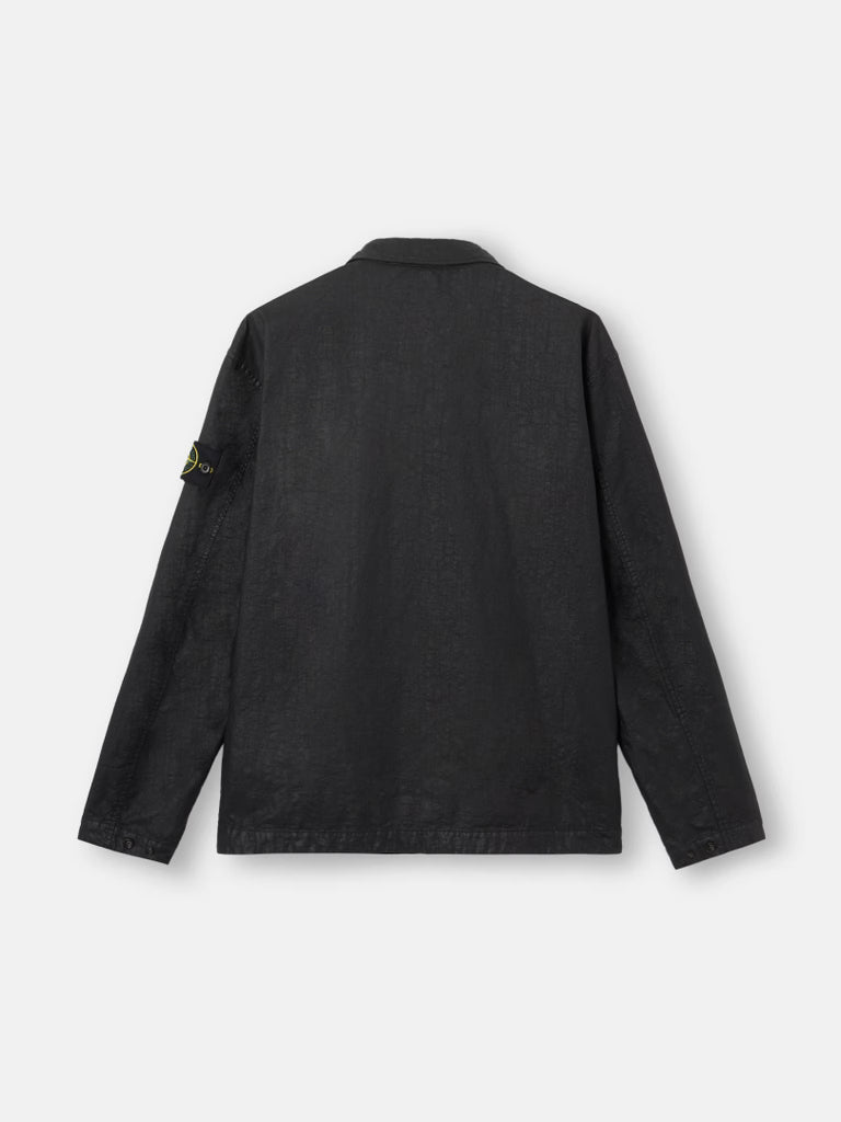 STONE ISLAND - Comfort-fit Overshirt with Pocket Noir