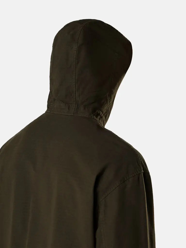 STONE ISLAND – Surchemise à capuche Ripstop Gris anthracite
