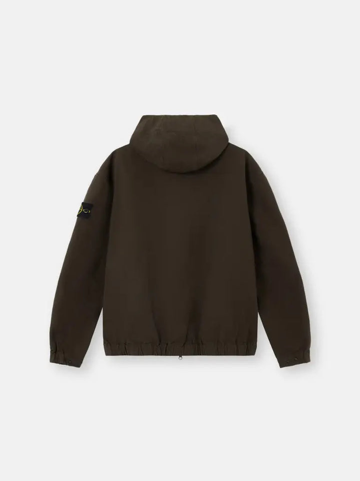 STONE ISLAND – Surchemise à capuche Ripstop Gris anthracite