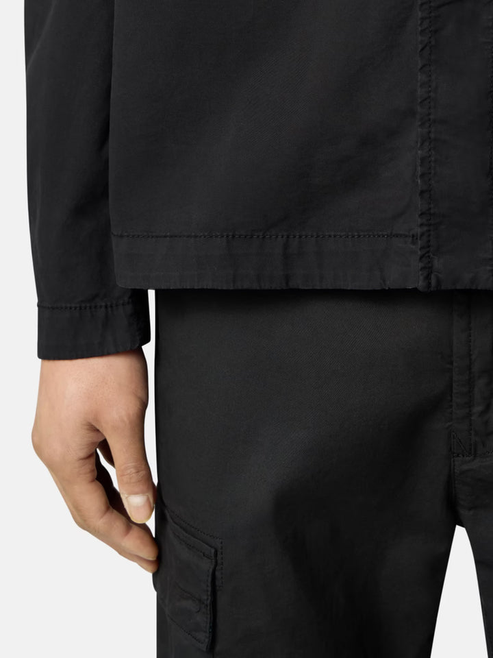 STONE ISLAND - Regular-fit Overshirt with Concealed Zipper Noir