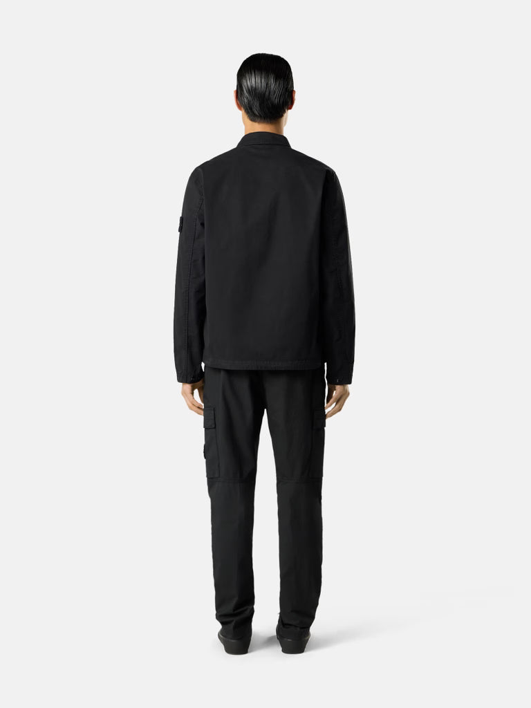 STONE ISLAND - Regular-fit Overshirt with Concealed Zipper Noir