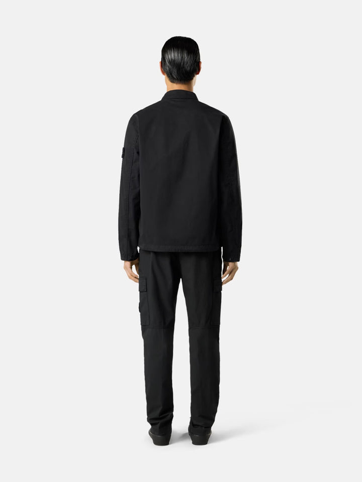 STONE ISLAND - Regular-fit Overshirt with Concealed Zipper Noir
