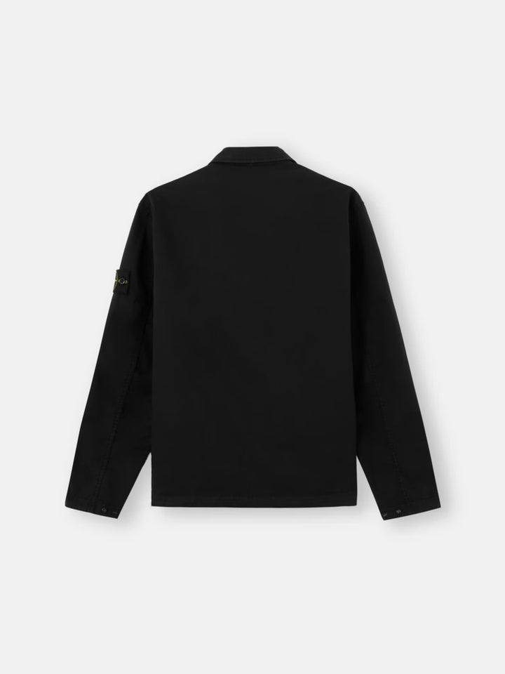 STONE ISLAND - Regular-fit Overshirt with Concealed Zipper Noir