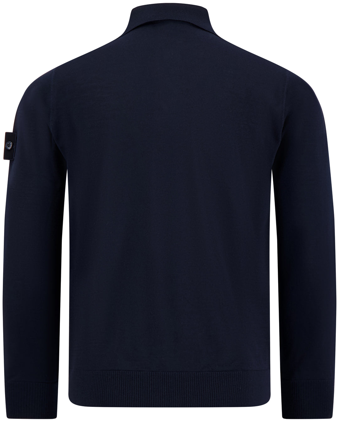 STONE ISLAND - Pull polo en laine Bleu marine