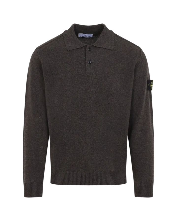 STONE ISLAND - Polo en maille Gris plomb