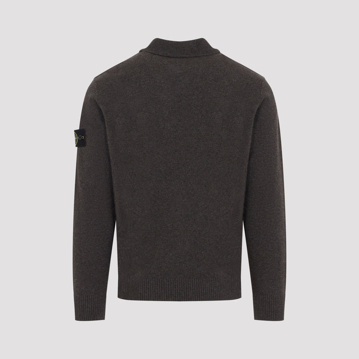 STONE ISLAND - Polo en maille Gris plomb