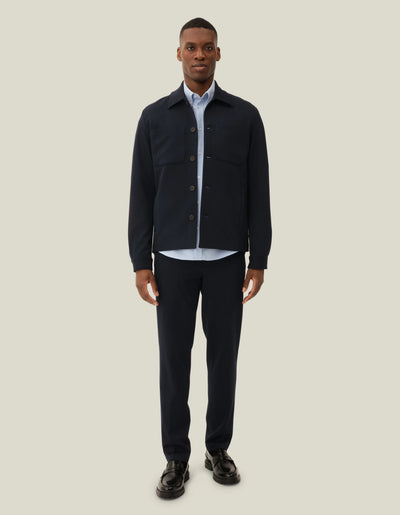 LES DEUX - Veste hybride Como Bleu marine foncé