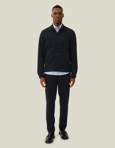 LES DEUX - Veste hybride Como Bleu marine foncé
