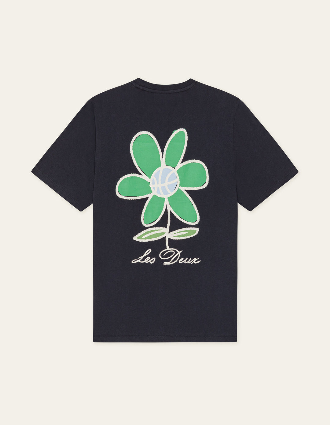 LES DEUX – T-shirt Flower Bleu nuit foncé