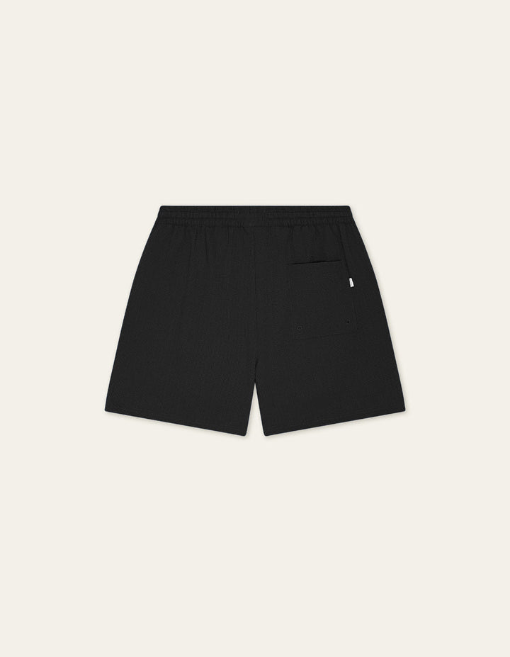LES DEUX – Short de bain Seersucker Noir