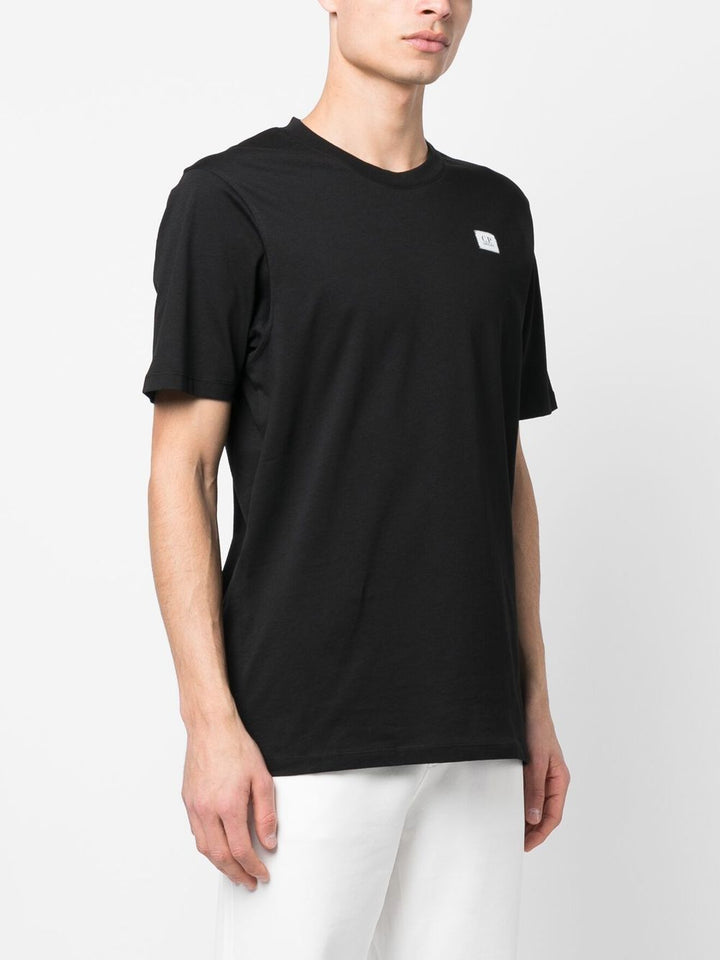 C.P. COMPANY -T-shirt 30/1 Label Logo Black