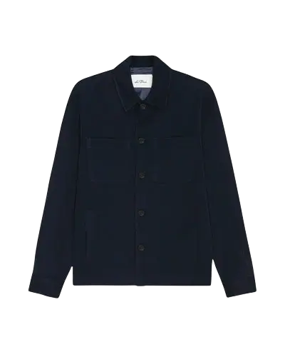 LES DEUX - Veste hybride Como Bleu marine foncé