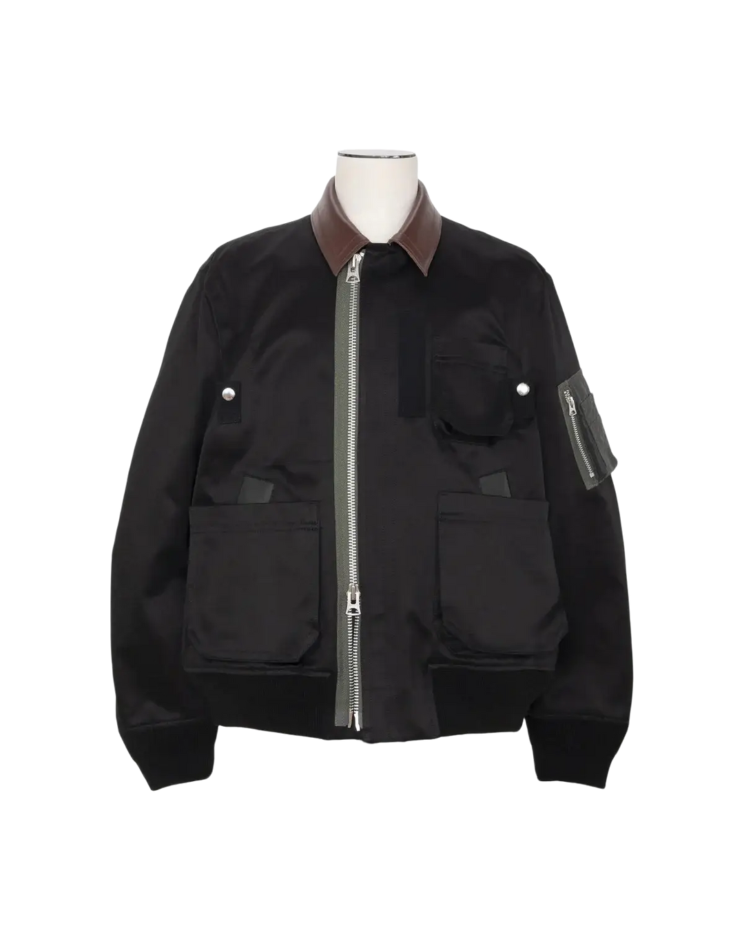 SACAÏ - Blouson Chino en Coton Noir