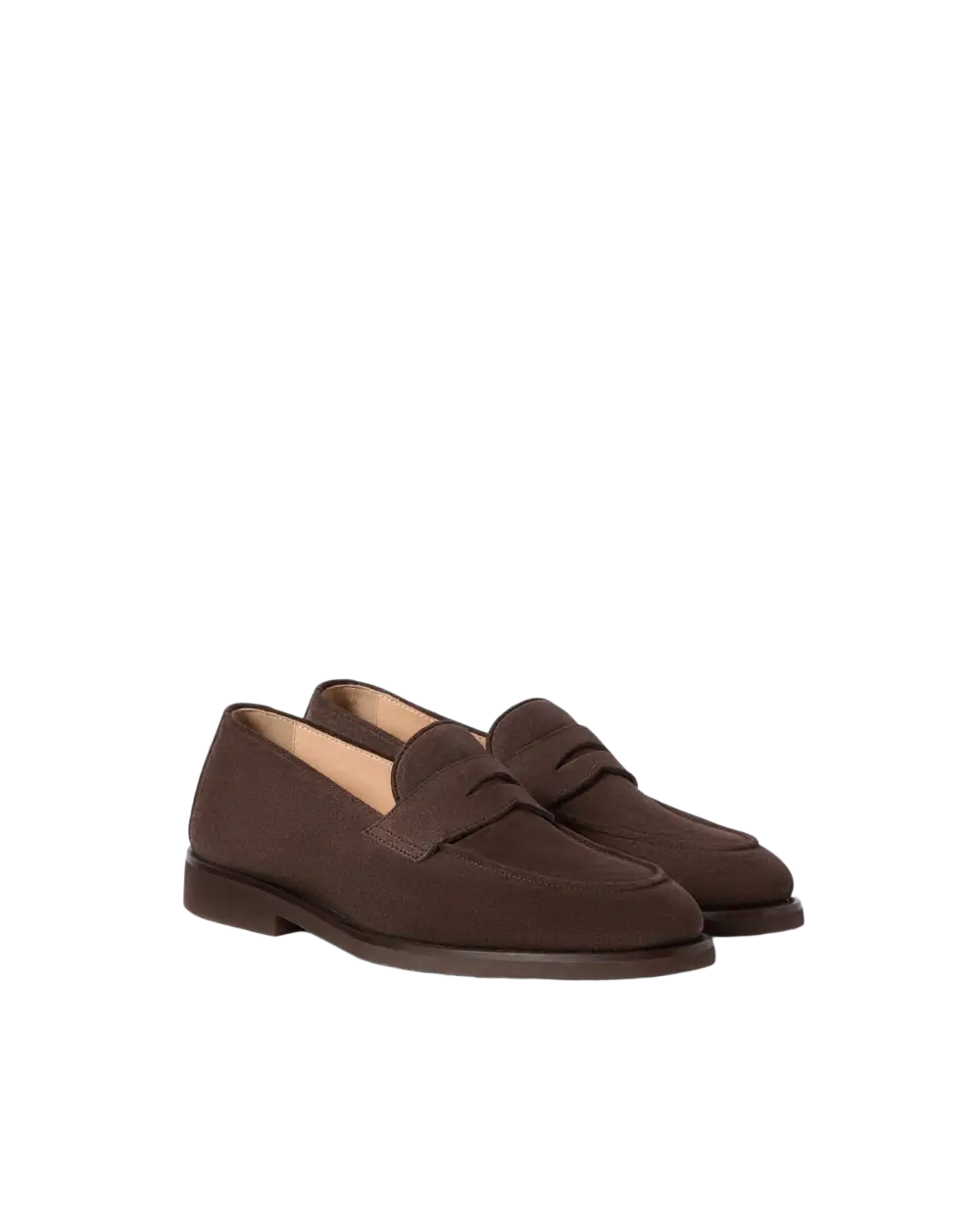 BRUNELLO CUCINELLI - Penny Loafers en Daim Moka