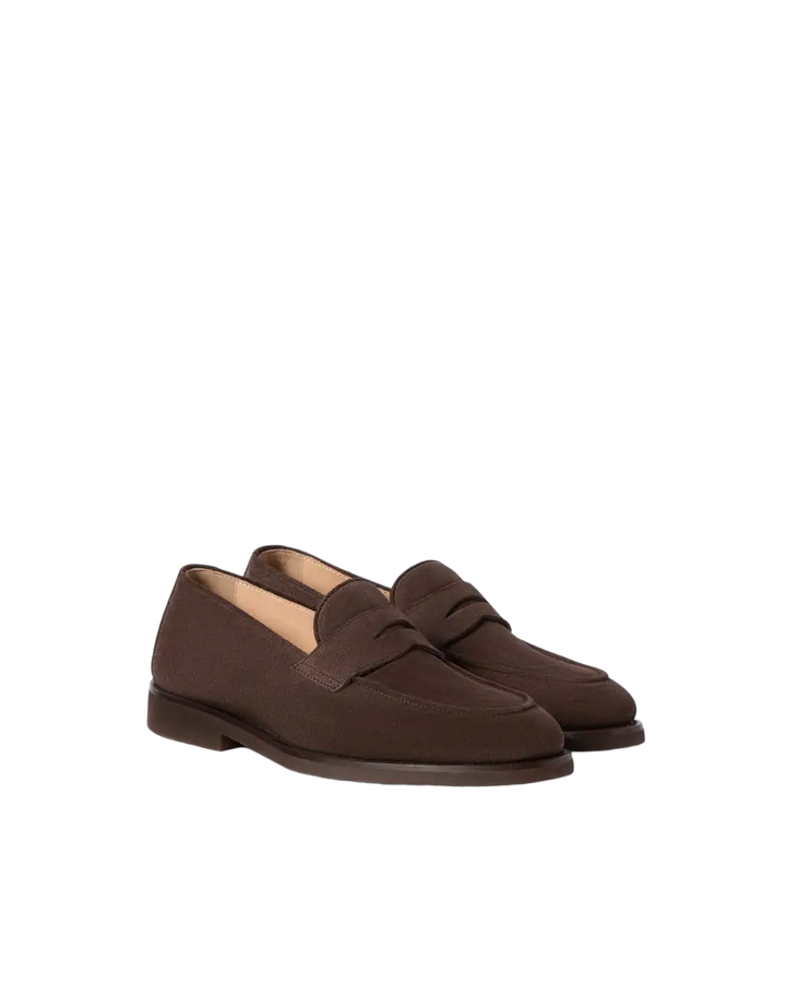 BRUNELLO CUCINELLI - Penny Loafers en Daim Moka