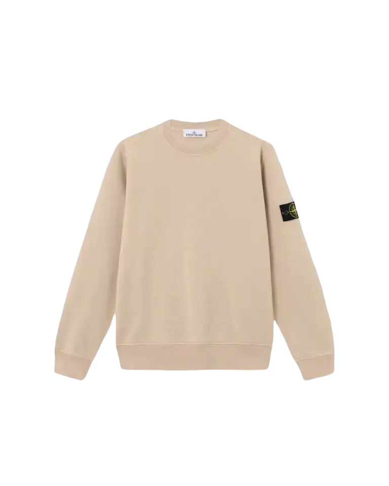STONE ISLAND - Sweat Col Rond en Coton Bio Sable