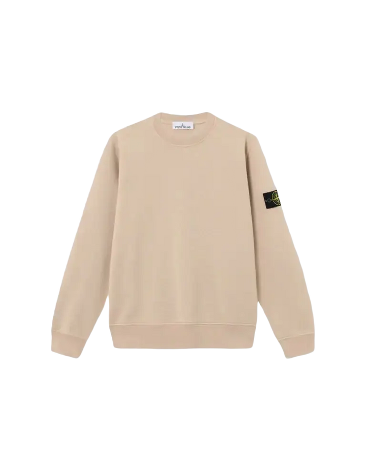 STONE ISLAND - Sweat Col Rond en Coton Bio Sable