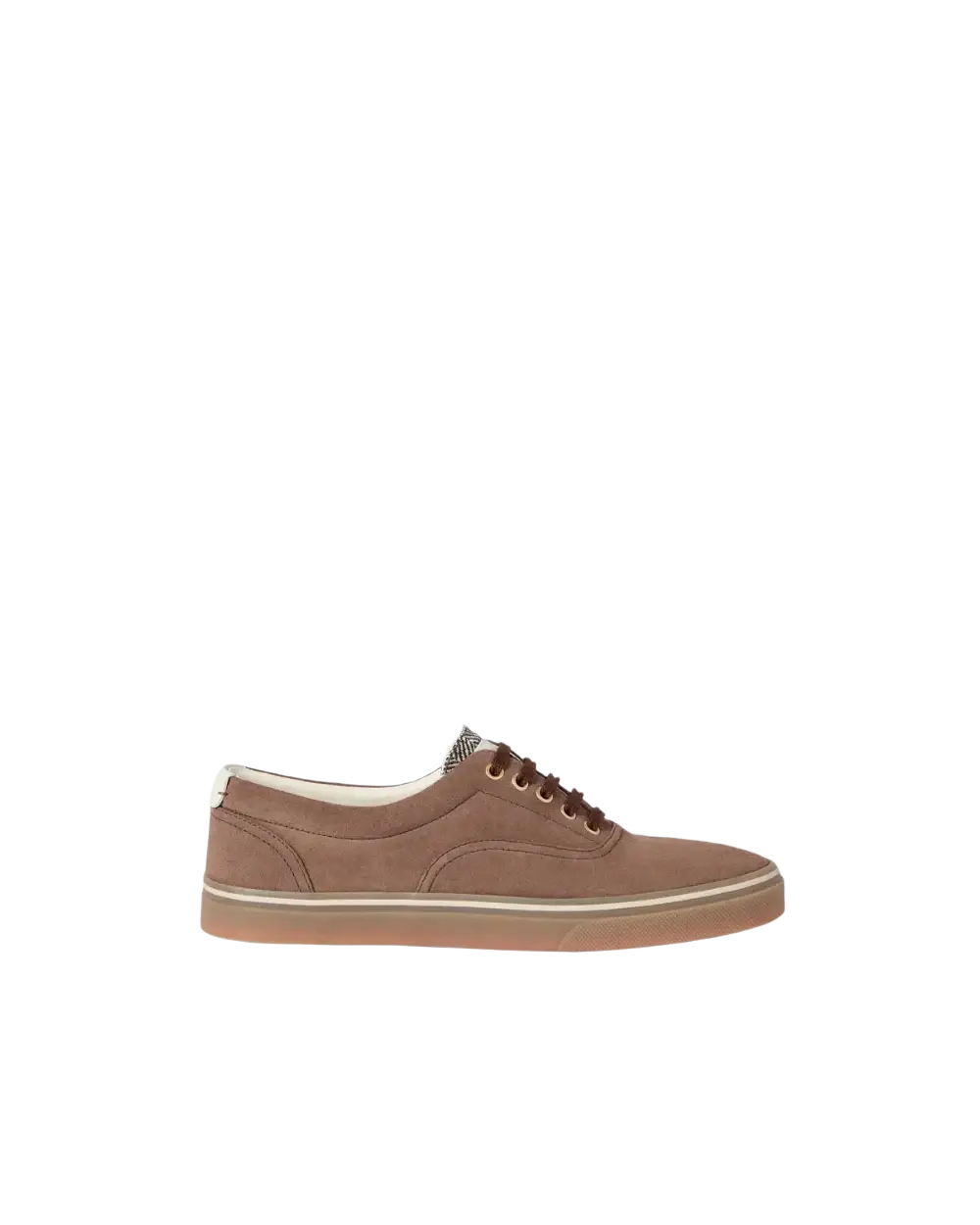 BRUNELLO CUCINELLI - Sneakers en Daim Marron Boue