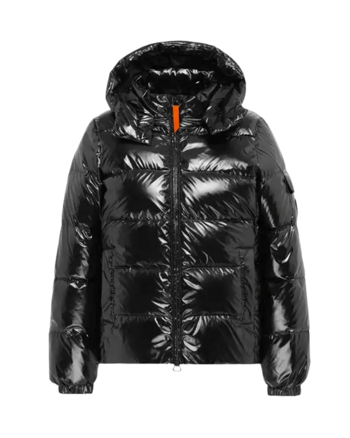 GERTRUDE - Doudoune Ondinebright matière glossy Noir