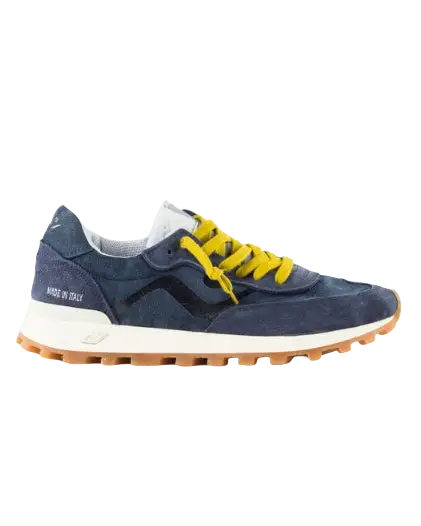 NOMAP - Sneakers Veloce en suède délavé Bleu indigo / Bleu marine