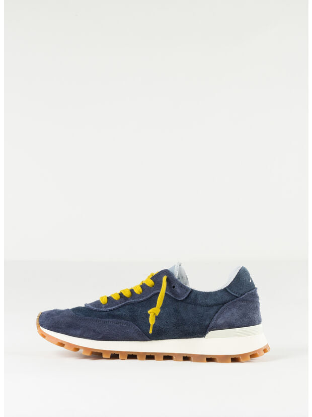 NOMAP - Sneakers Veloce en suède délavé Bleu indigo / Bleu marine