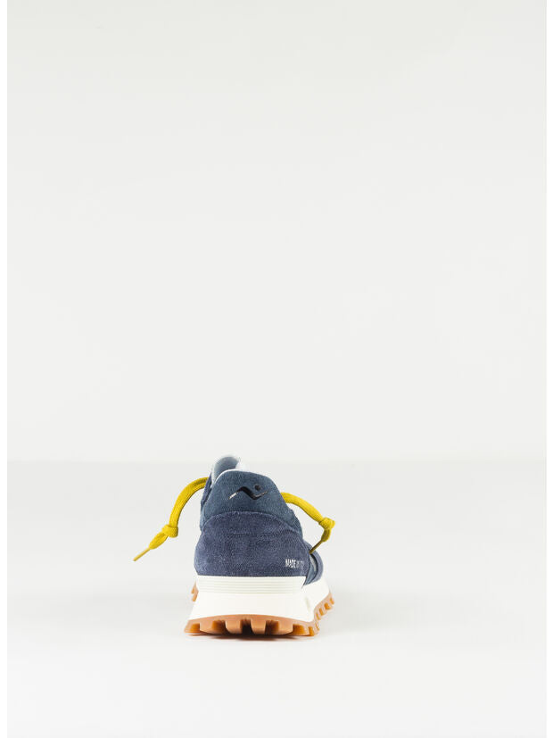 NOMAP - Sneakers Veloce en suède délavé Bleu indigo / Bleu marine