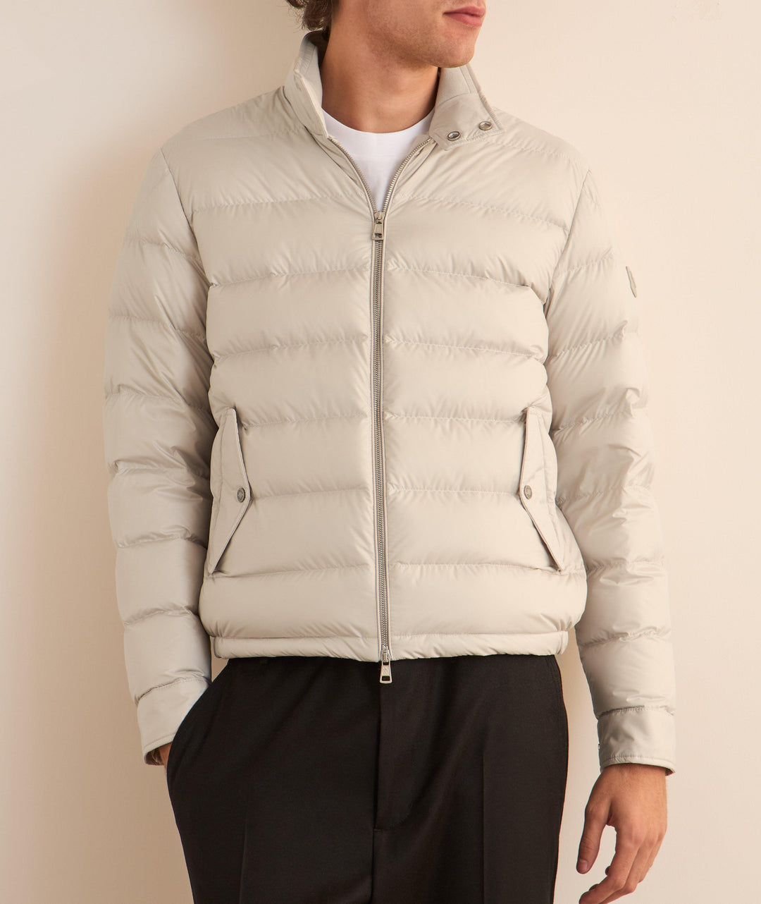 MONCLER – Doudoune courte Phrier Beige pierre
