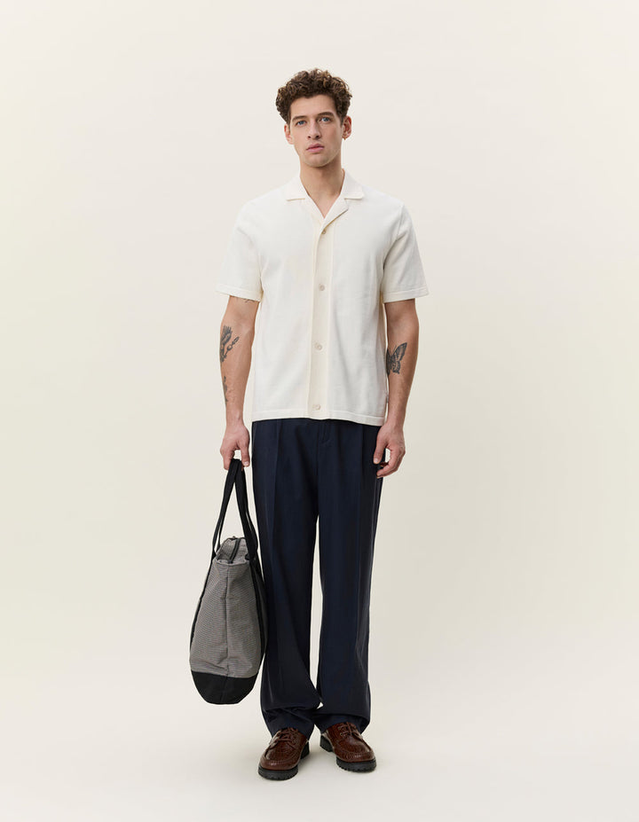LES DEUX – Chemise en maille Bouquet Écru