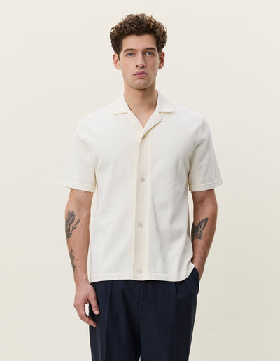 LES DEUX – Chemise en maille Bouquet Écru