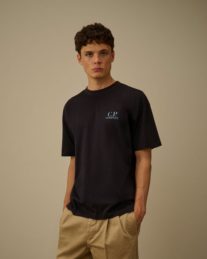 C.P. COMPANY - Jersey Short Sleeve Printed Graphics T-Shirt Noir