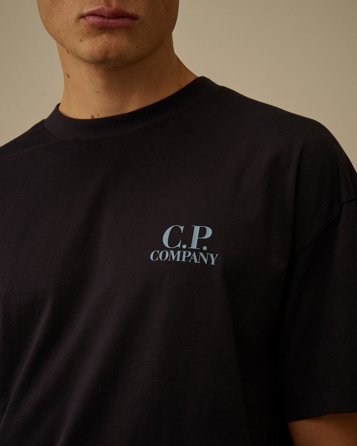 C.P. COMPANY - Jersey Short Sleeve Printed Graphics T-Shirt Noir