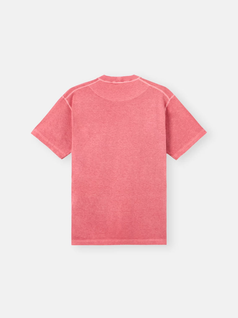 STONE ISLAND - T-shirt Slim Fit en Coton Biologique Rouge Géranium