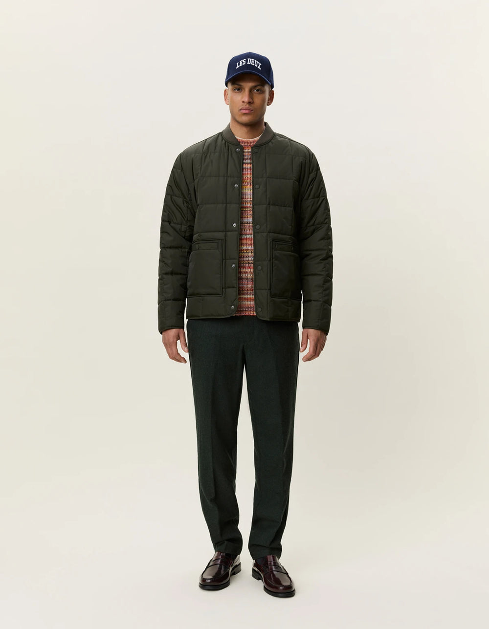LES DEUX - Veste bomber matelassée Vert résine
