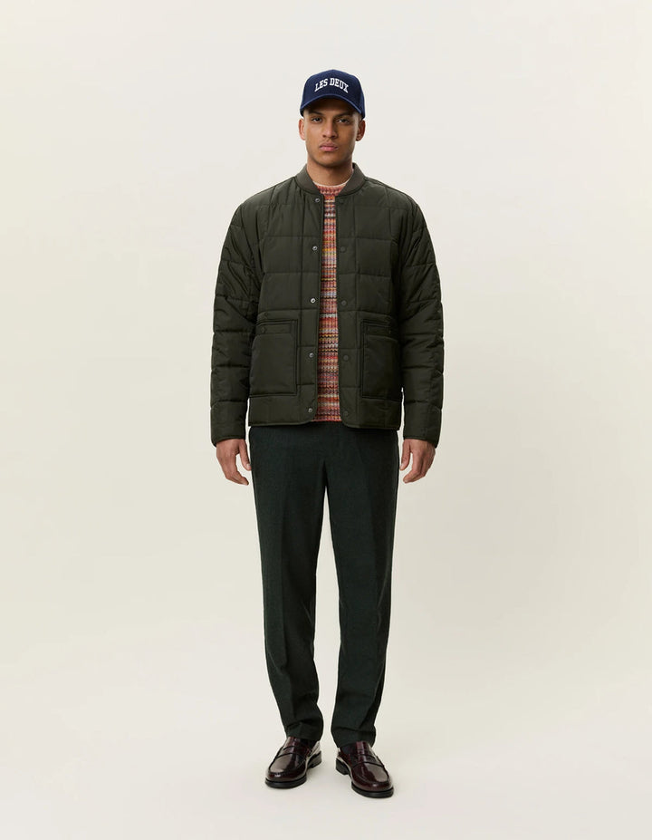 LES DEUX - Veste bomber matelassée Vert résine